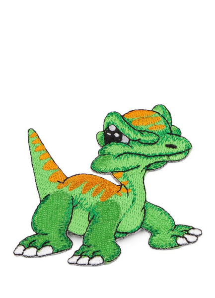 Applikation - Aufbügler - Dino - grün